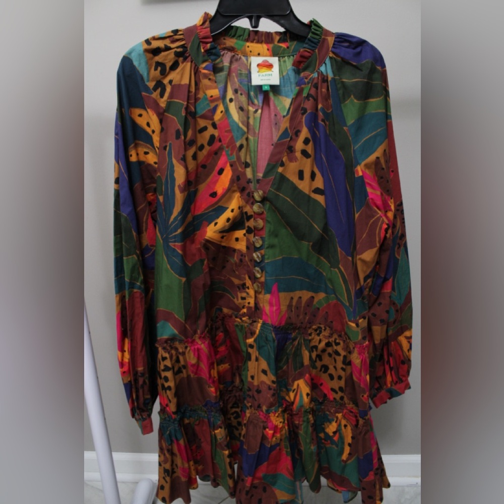 FARM Rio Multicolor Long Sleeve Dress